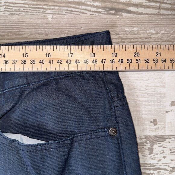 Akademiks Jeans Mens‎ 40x34 Navy Denim Flat Front Straight Leg Hipster Black Tab - Picture 3 of 15